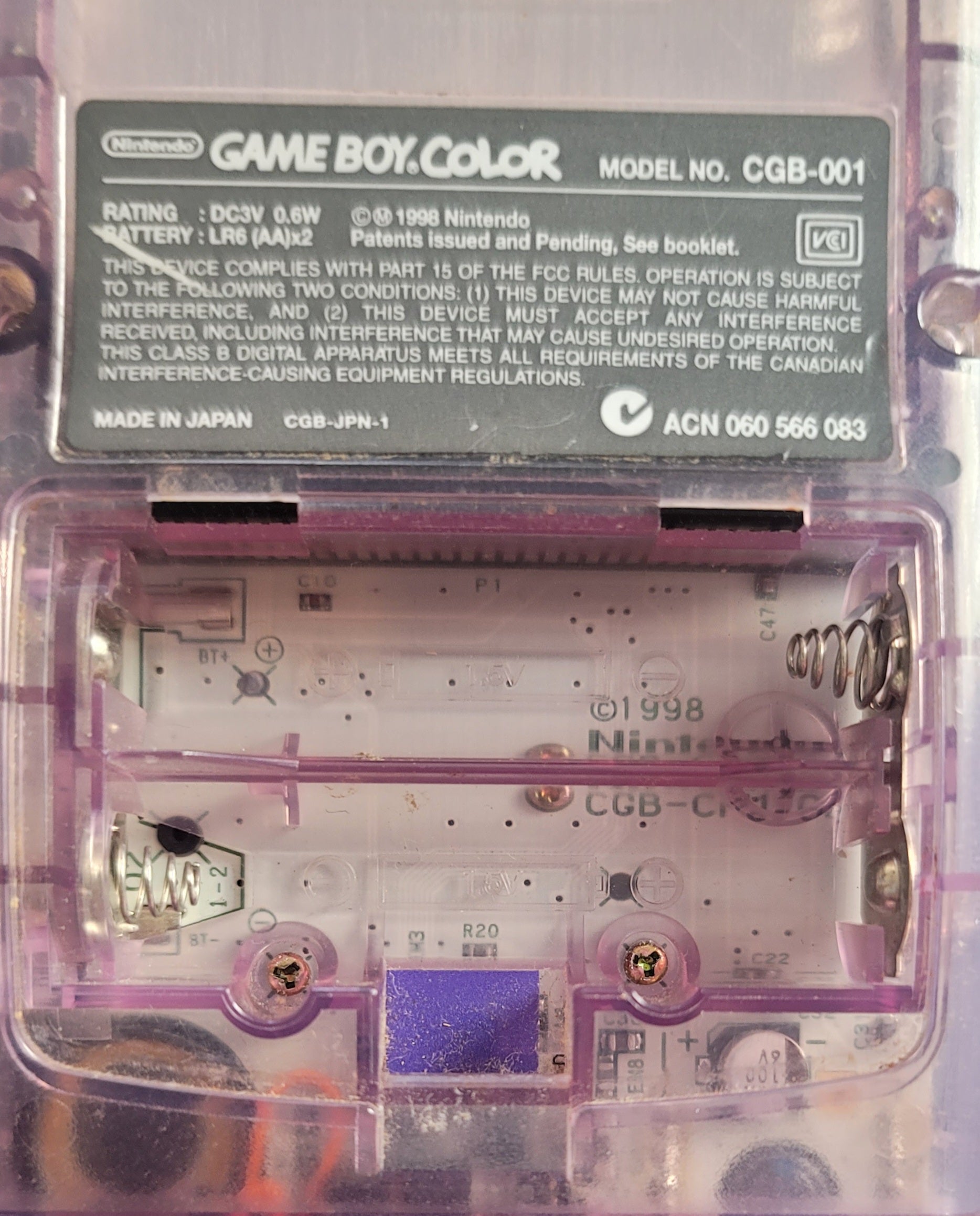 Game Boy Color Atomic Purple