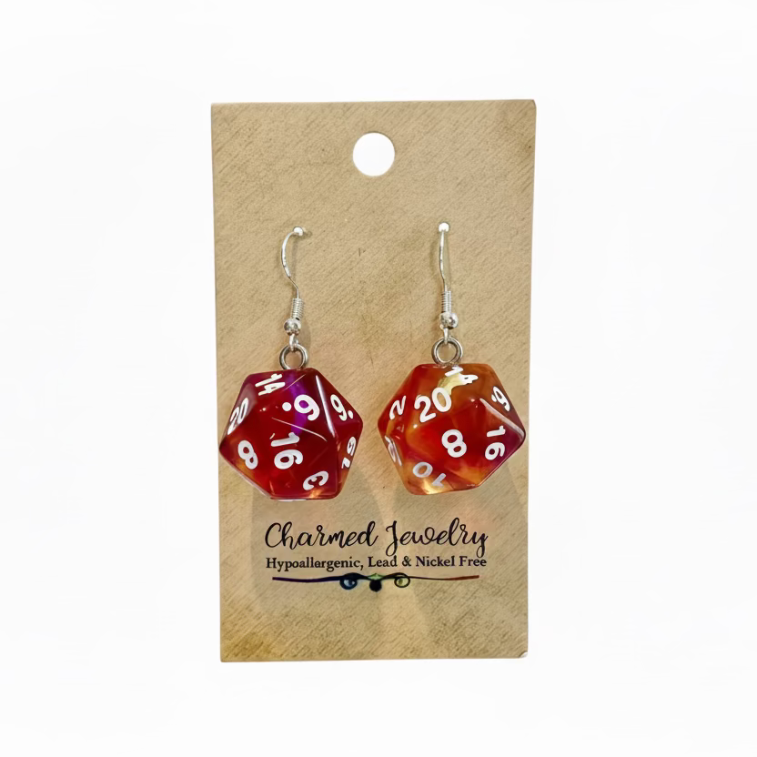 D20 Multicolored Earrings